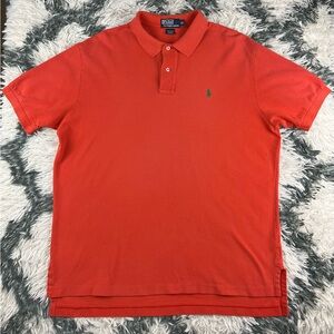 Polo Ralph Lauren Men's Orange Short Sleeve Casual Polo Shirt Size XL